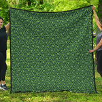 Irish Shamrock Pattern Print Quilt