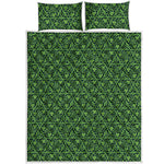 Irish Shamrock Pattern Print Quilt Bed Set