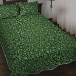 Irish Shamrock Pattern Print Quilt Bed Set