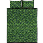 Irish Shamrock Pattern Print Quilt Bed Set