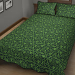 Irish Shamrock Pattern Print Quilt Bed Set