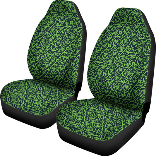 Irish Shamrock Pattern Print Universal Fit Car Seat Covers