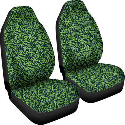 Irish Shamrock Pattern Print Universal Fit Car Seat Covers
