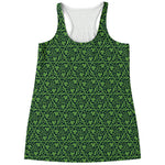 Irish Shamrock Pattern Print Women's Racerback Tank Top
