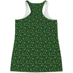 Irish Shamrock Pattern Print Women's Racerback Tank Top