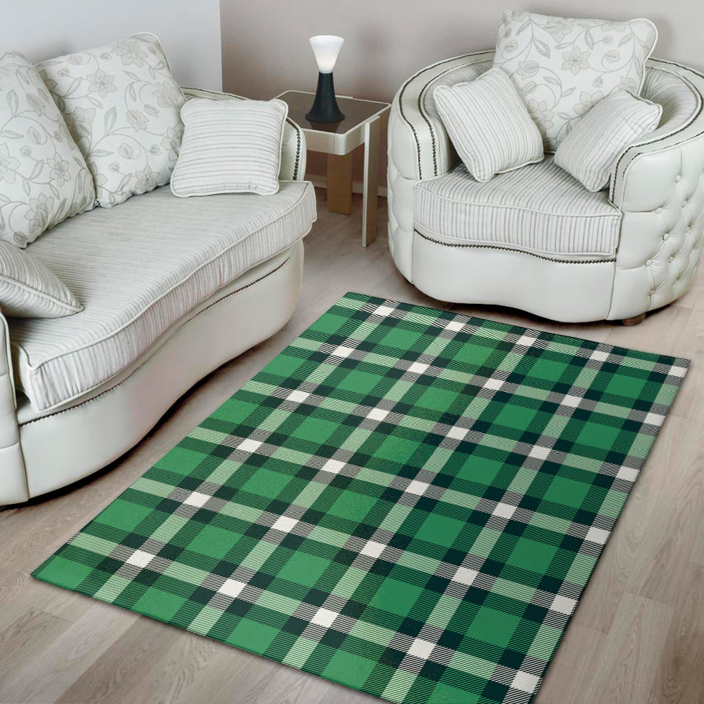 Irish St. Patrick's Day Plaid Print Area Rug