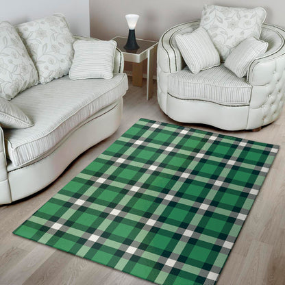 Irish St. Patrick's Day Plaid Print Area Rug