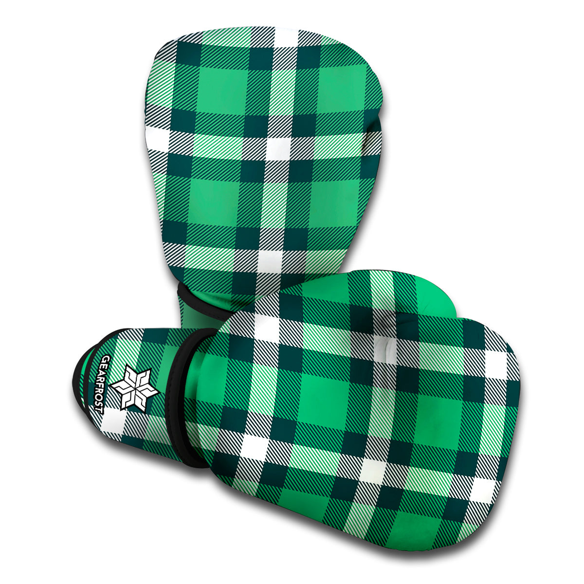 Irish St. Patrick's Day Plaid Print Boxing Gloves
