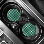 Irish St. Patrick's Day Plaid Print Car Coasters