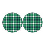 Irish St. Patrick's Day Plaid Print Car Coasters