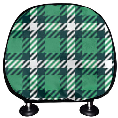 Irish St. Patrick's Day Plaid Print Car Headrest Covers