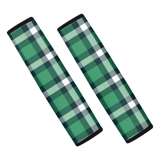 Irish St. Patrick's Day Plaid Print Car Seat Belt Covers