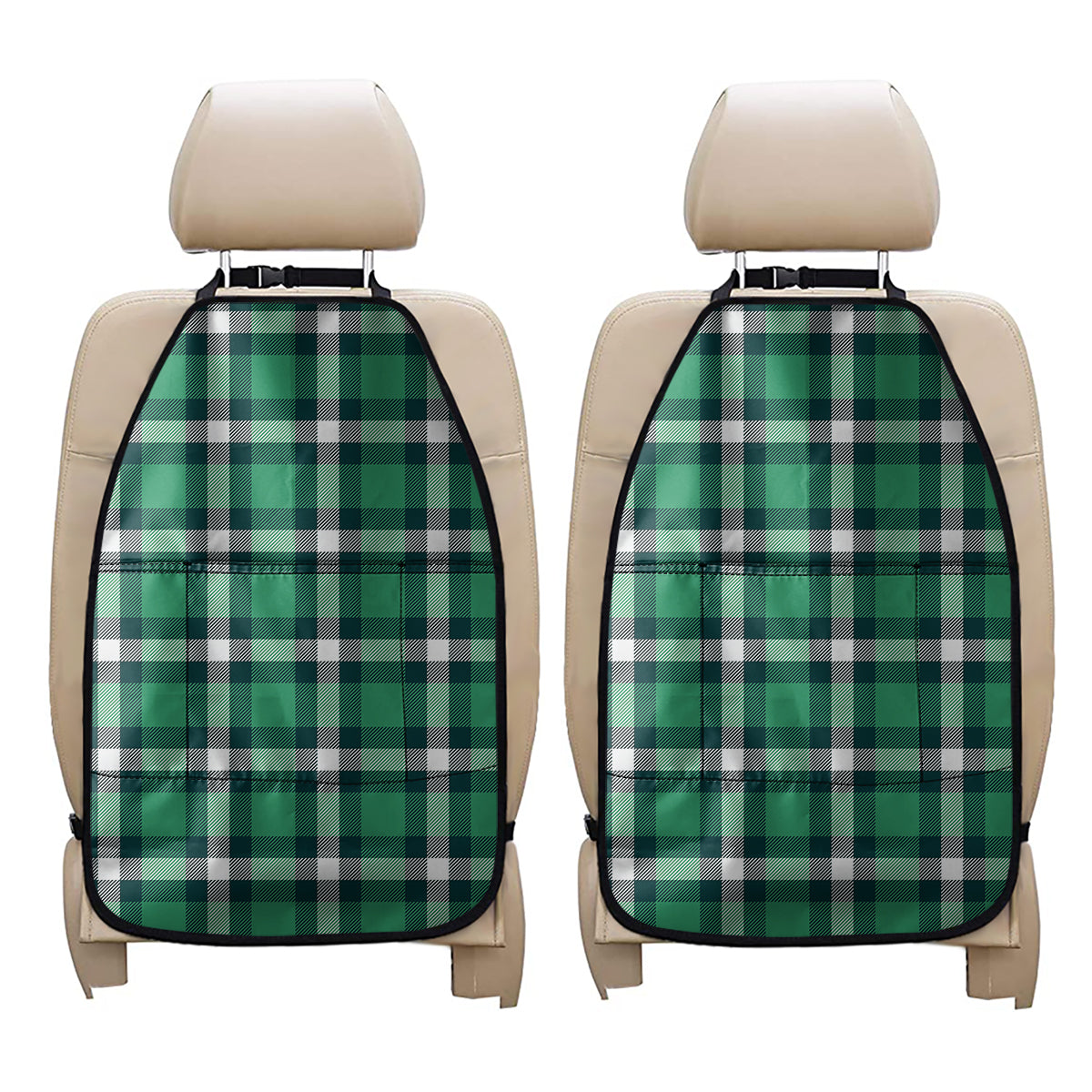 Irish St. Patrick's Day Plaid Print Car Seat Organizers