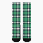 Irish St. Patrick's Day Plaid Print Crew Socks