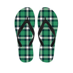 Irish St. Patrick's Day Plaid Print Flip Flops