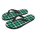 Irish St. Patrick's Day Plaid Print Flip Flops
