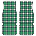 Irish St. Patrick's Day Plaid Print Front and Back Car Floor Mats