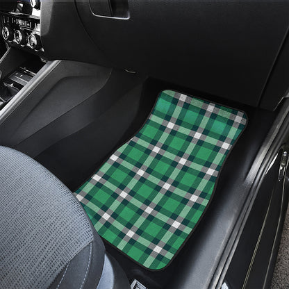 Irish St. Patrick's Day Plaid Print Front Car Floor Mats