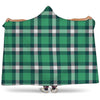 Irish St. Patrick's Day Plaid Print Hooded Blanket