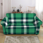 Irish St. Patrick's Day Plaid Print Loveseat Slipcover