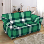 Irish St. Patrick's Day Plaid Print Loveseat Slipcover