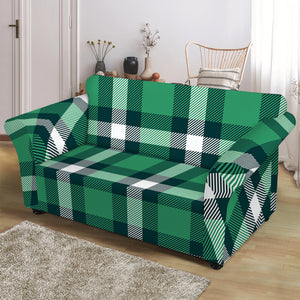 Irish St. Patrick's Day Plaid Print Loveseat Slipcover