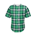 Irish St. Patrick's Day Plaid Print Men's Baseball Jersey