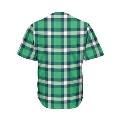 Irish St. Patrick's Day Plaid Print Men's Baseball Jersey