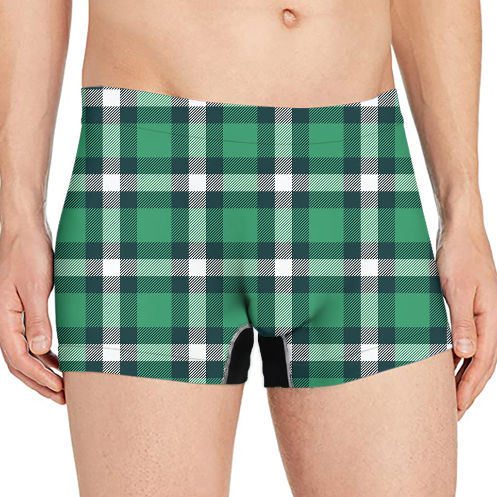 Irish St. Patrick's Day Plaid Print Men's Boxer Briefs