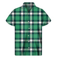 Irish St. Patrick's Day Plaid Print Men's Short Sleeve Shirt