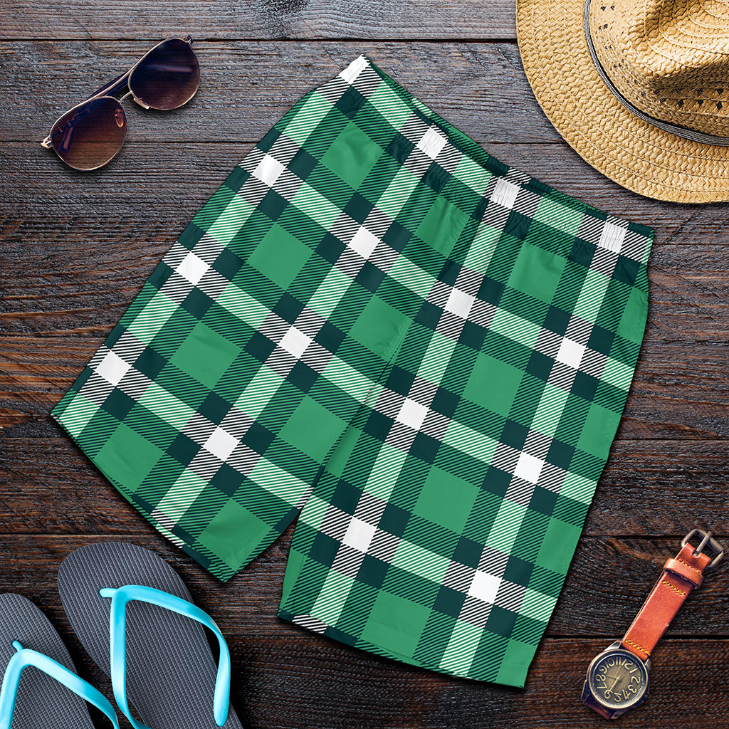 Irish St. Patrick's Day Plaid Print Men's Shorts