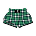 Irish St. Patrick's Day Plaid Print Muay Thai Boxing Shorts