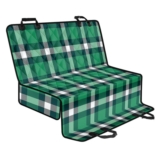 Irish St. Patrick's Day Plaid Print Pet Car Back Seat Cover