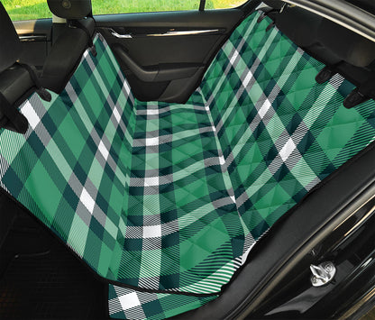 Irish St. Patrick's Day Plaid Print Pet Car Back Seat Cover