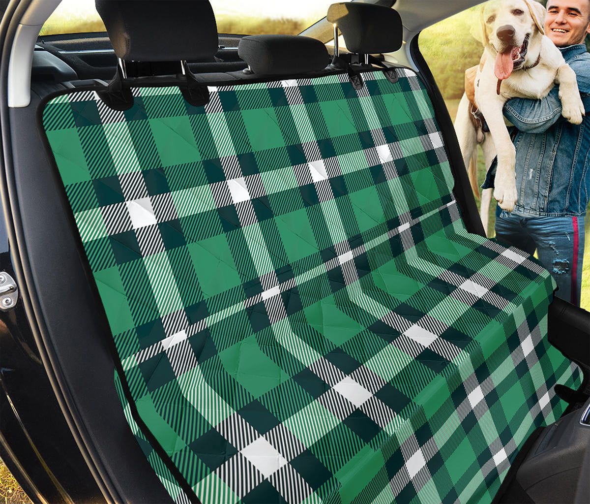 Irish St. Patrick's Day Plaid Print Pet Car Back Seat Cover
