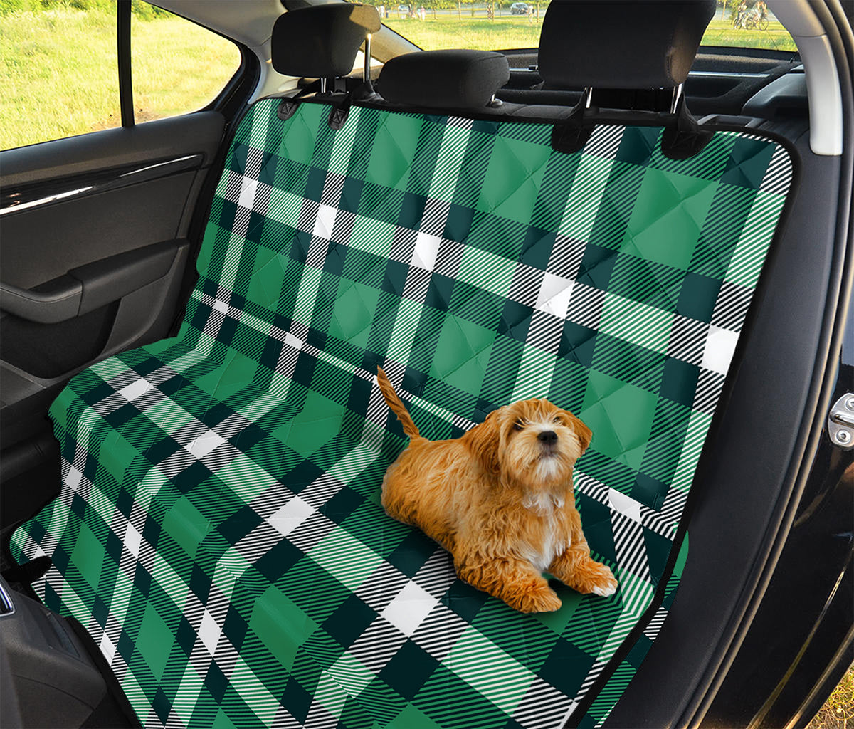 Irish St. Patrick's Day Plaid Print Pet Car Back Seat Cover