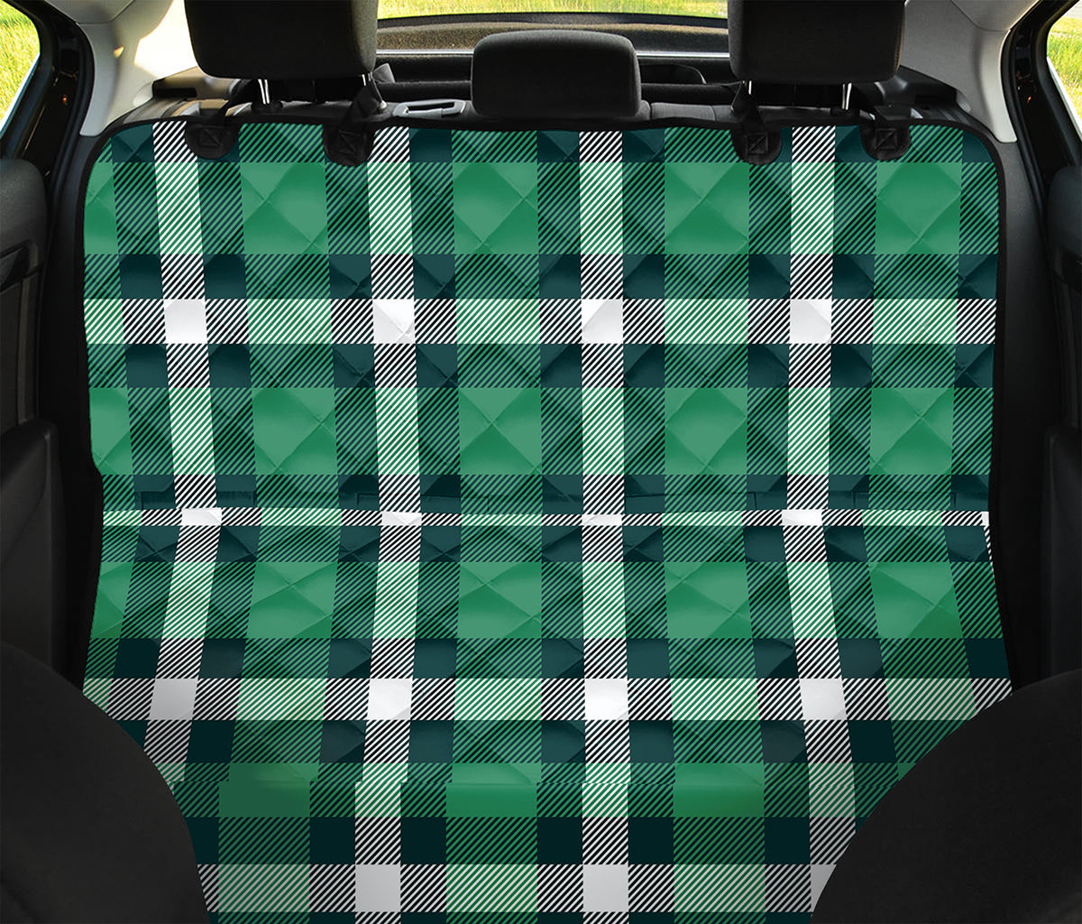 Irish St. Patrick's Day Plaid Print Pet Car Back Seat Cover