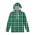 Irish St. Patrick's Day Plaid Print Pullover Hoodie