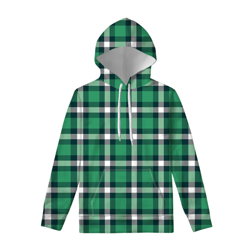 Irish St. Patrick's Day Plaid Print Pullover Hoodie