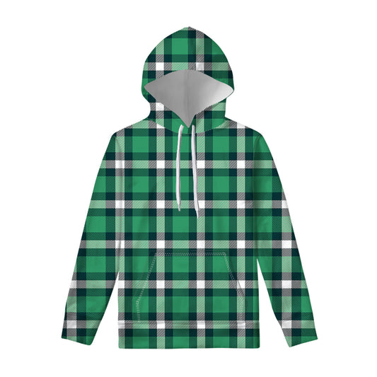 Irish St. Patrick's Day Plaid Print Pullover Hoodie