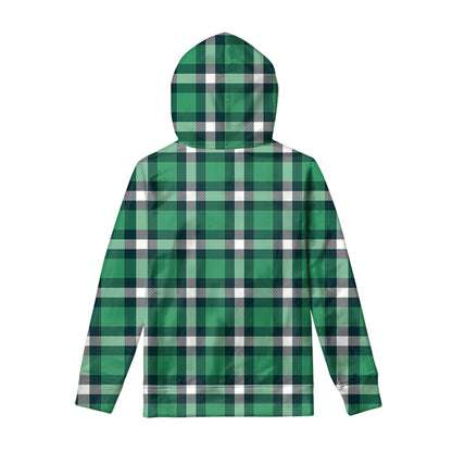 Irish St. Patrick's Day Plaid Print Pullover Hoodie