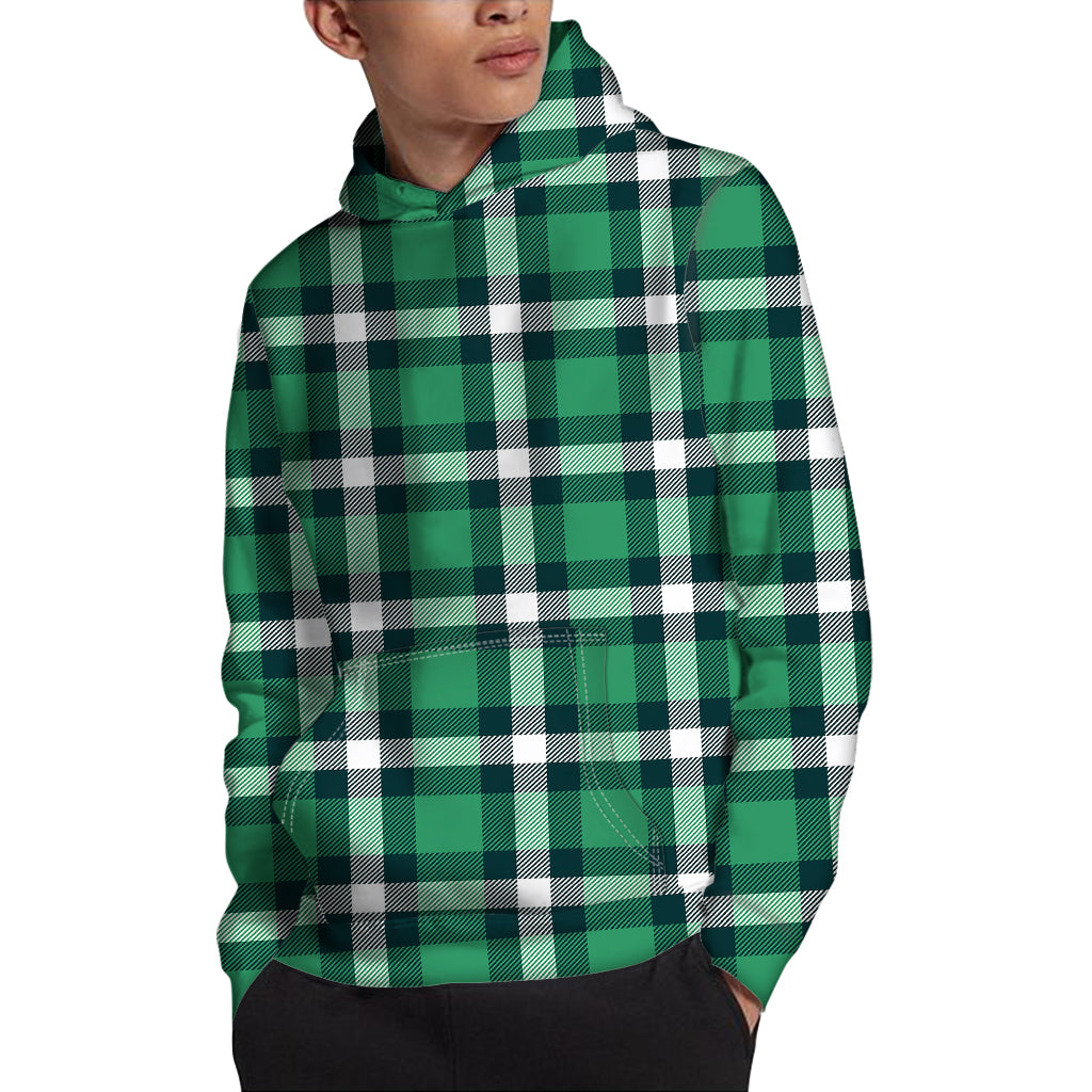 Irish St. Patrick's Day Plaid Print Pullover Hoodie