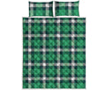 Irish St. Patrick's Day Plaid Print Quilt Bed Set