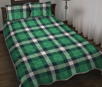 Irish St. Patrick's Day Plaid Print Quilt Bed Set