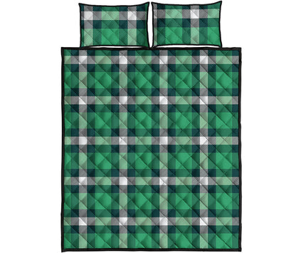 Irish St. Patrick's Day Plaid Print Quilt Bed Set