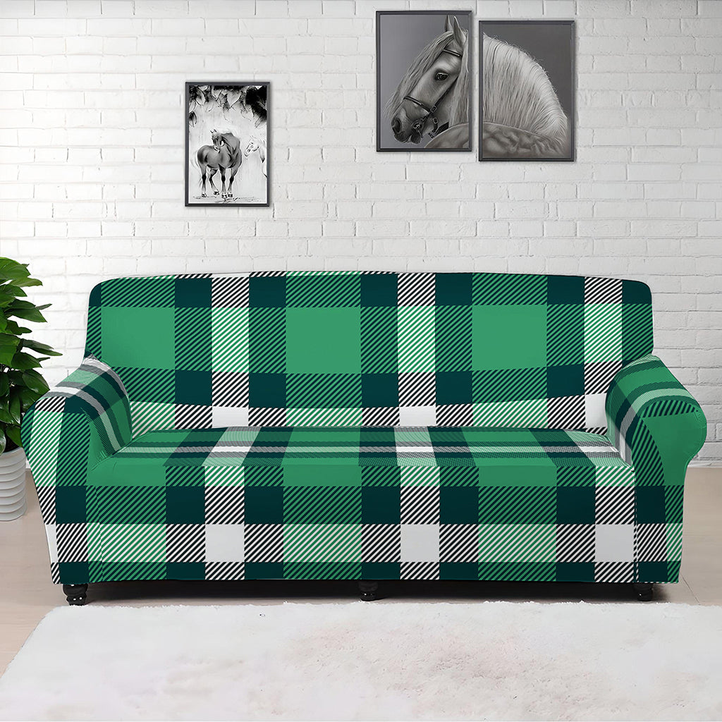 Irish St. Patrick's Day Plaid Print Sofa Cover