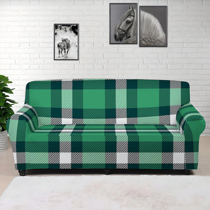 Irish St. Patrick's Day Plaid Print Sofa Cover