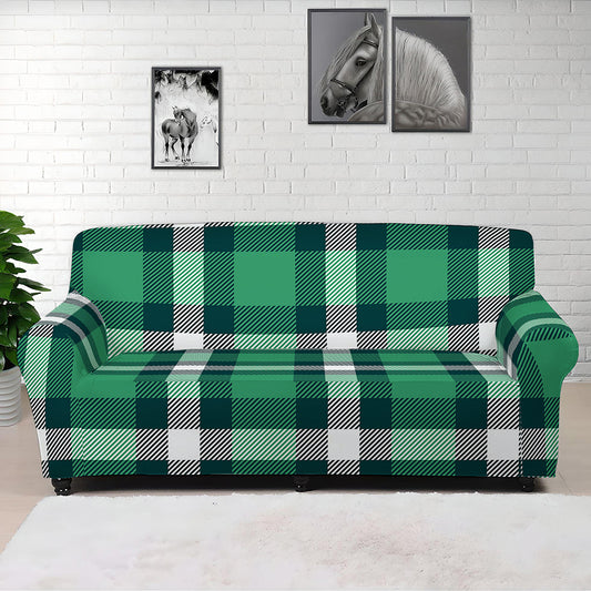 Irish St. Patrick's Day Plaid Print Sofa Cover