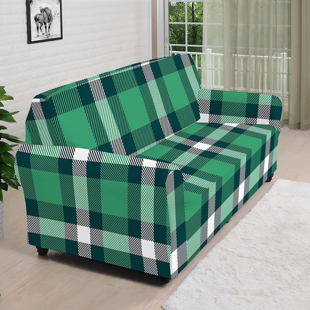 Irish St. Patrick's Day Plaid Print Sofa Cover