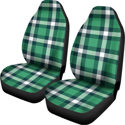 Irish St. Patrick's Day Plaid Print Universal Fit Car Seat Covers